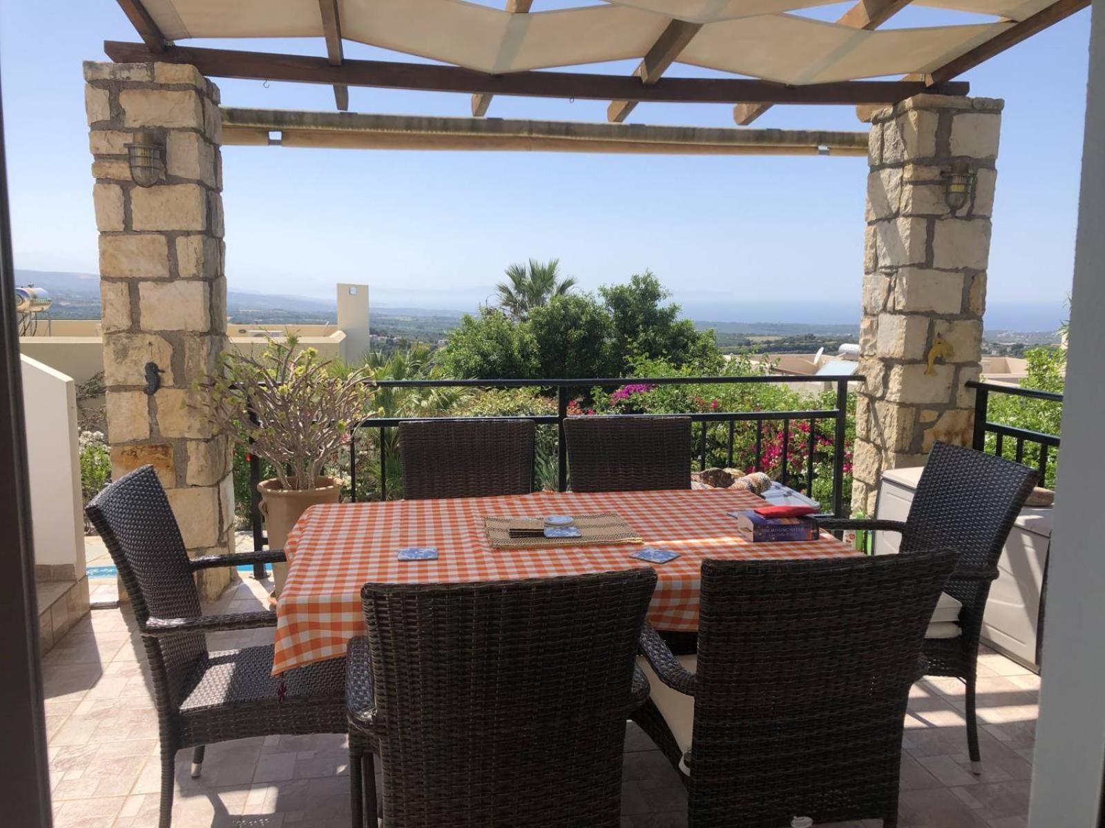 Gemuetliche Villa Mailin Priv. Pool Schoene Aussicht Skouloufia Bagian luar foto