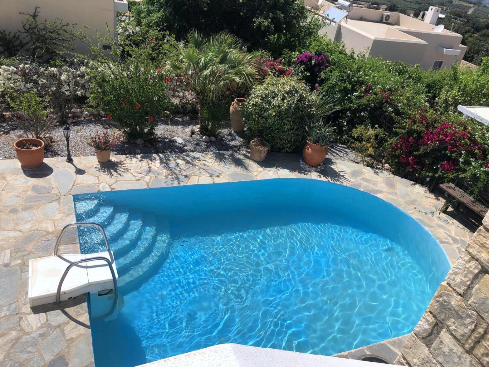 Gemuetliche Villa Mailin Priv. Pool Schoene Aussicht Skouloufia Bagian luar foto