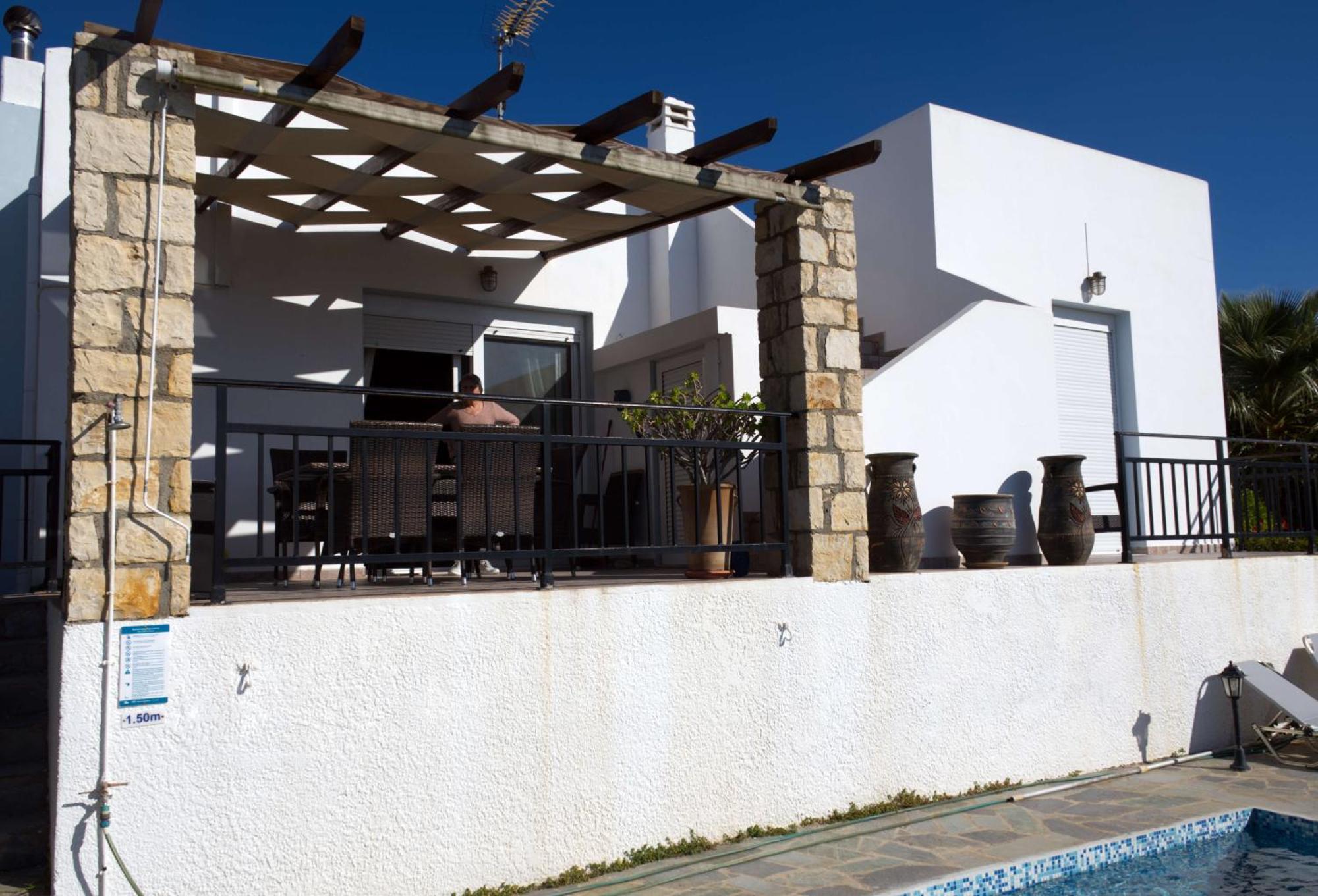 Gemuetliche Villa Mailin Priv. Pool Schoene Aussicht Skouloufia Bagian luar foto